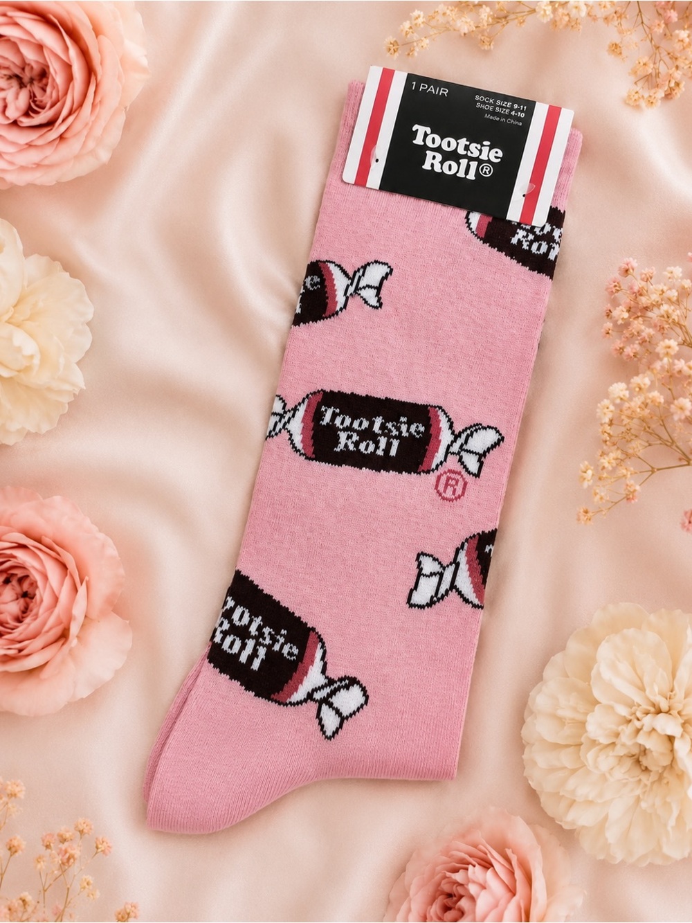 Tootsie Roll Pink Candy Print Socks - Picture 5 of 5